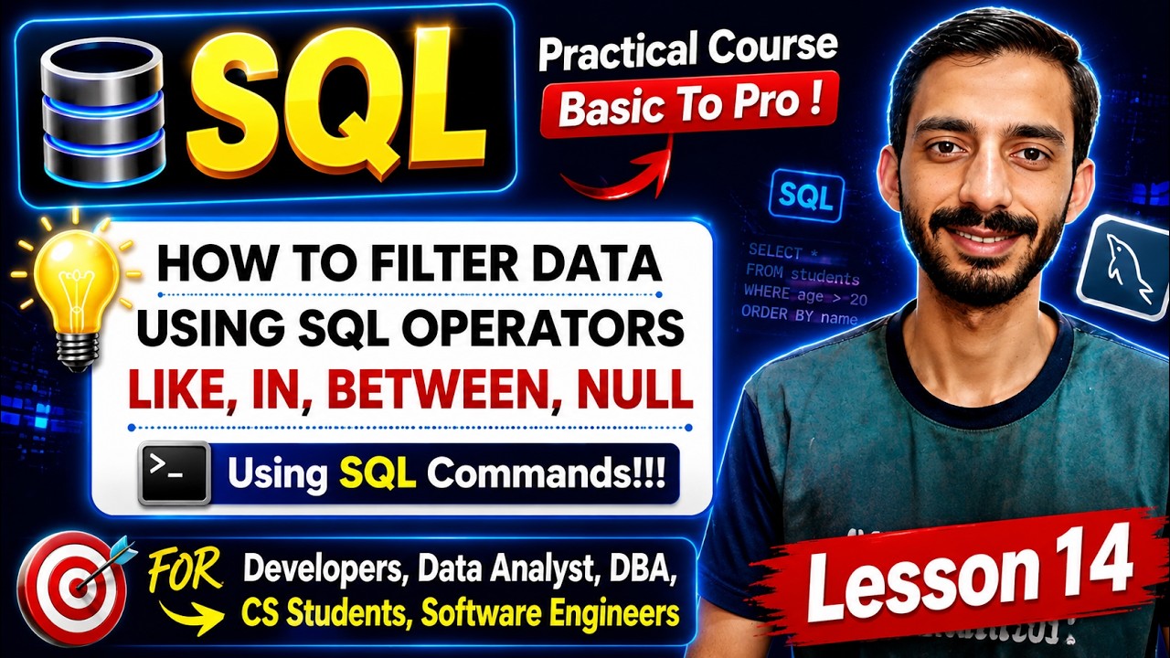 Master SQL Filtering: LIKE, IN, BETWEEN & NULL Explained in Minutes ...