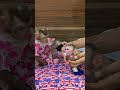 Cute baby monkey feeling happy that her get baby sister to play with