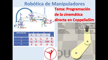 Cinemática Directa del robot SCARA en CoppeliaSim