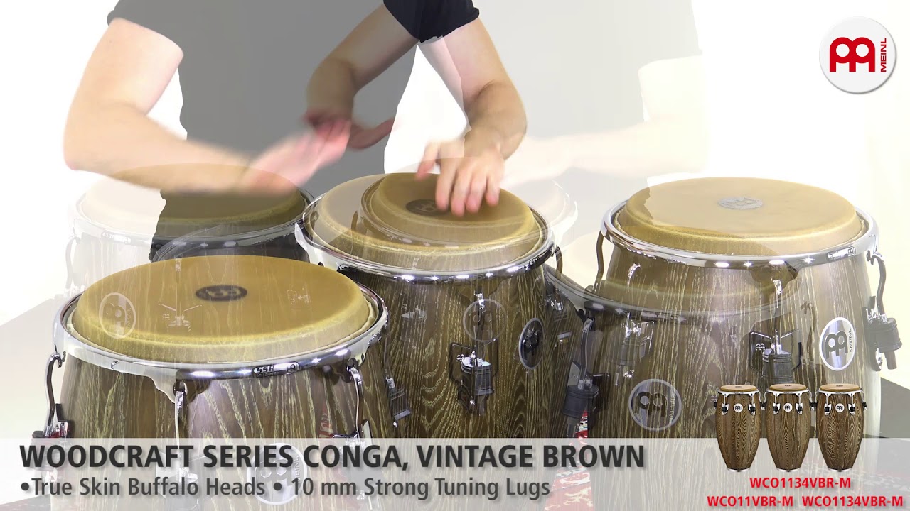 MEINL Percussion - Woodcraft Series Congas,Vintage Brown