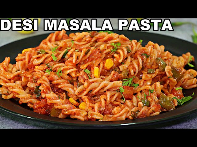 Masala Pasta Recipe (Indian Style Pasta) - Swasthi's Recipes