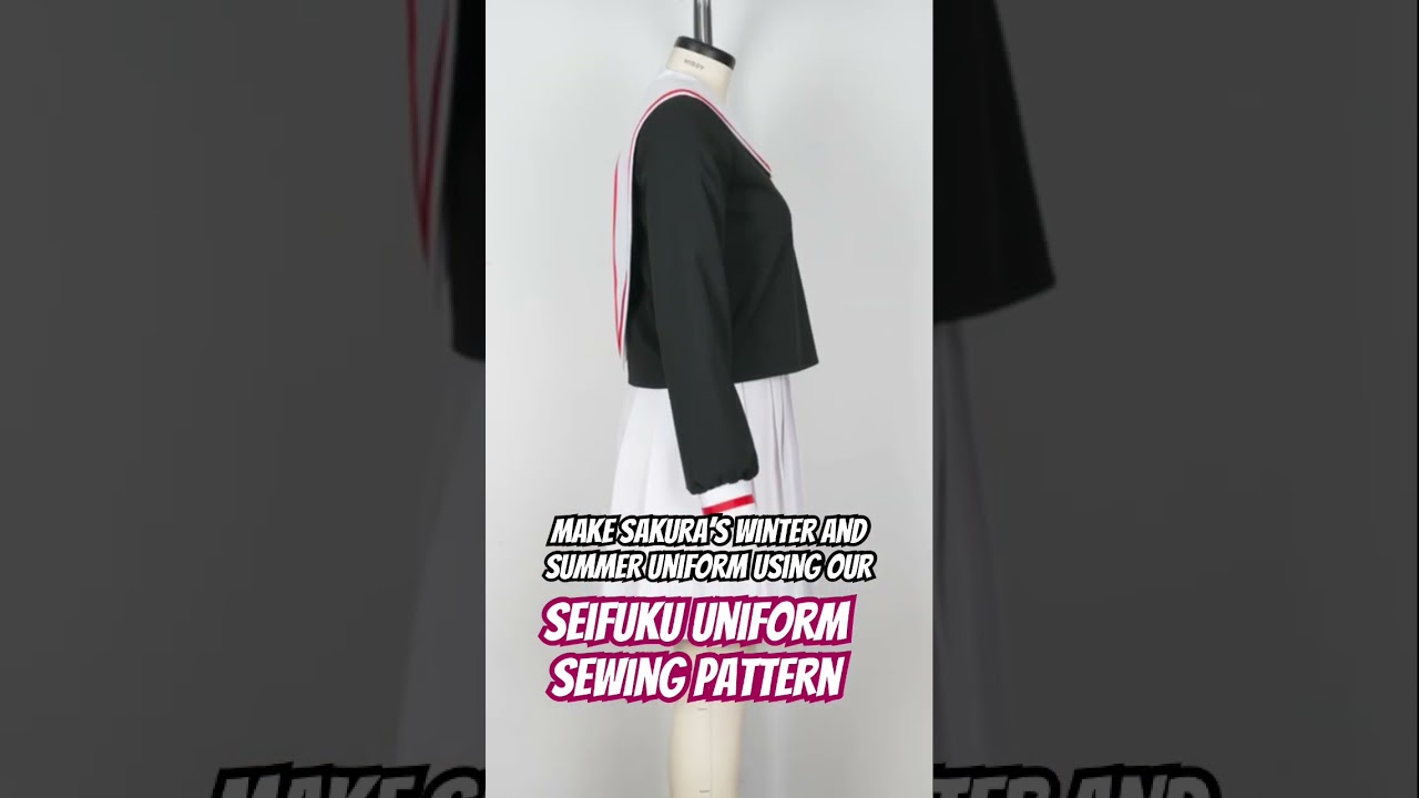 Check out our Seifuku Uniform sewing pattern on our website www.ndlwrkshop.com #diycosplay #sakura