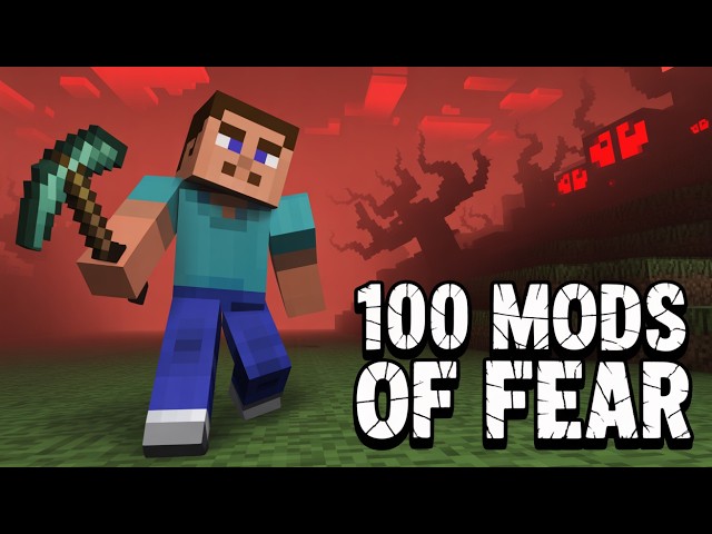 MINECRAFT 100 HORROR MODS CHALLENGE - This Got Too Dark
