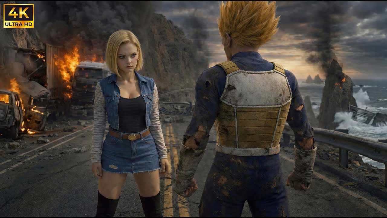 VEGETA vs ANDROID 18 4K | Deadly Beauty vs. The Prince's Pride - AI Live Action Dragon Ball Z
