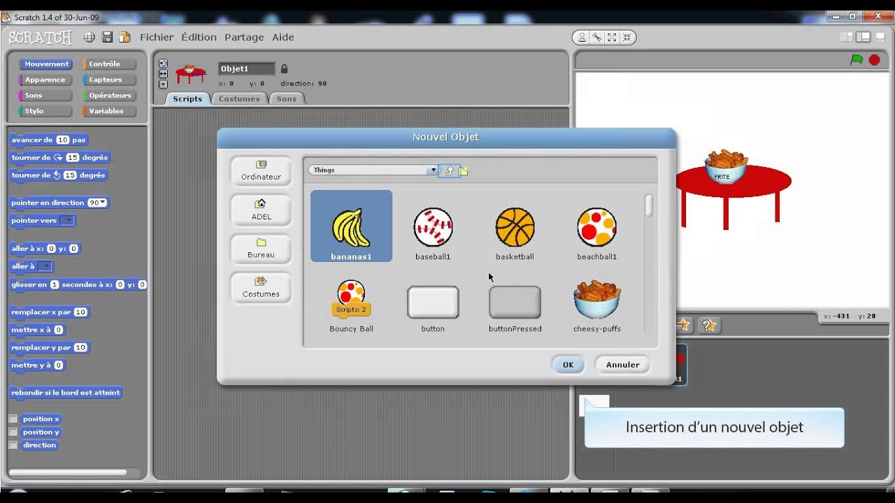 6 Minutes Scratch Leçon 1 : Utilisation des objets - YouTube
