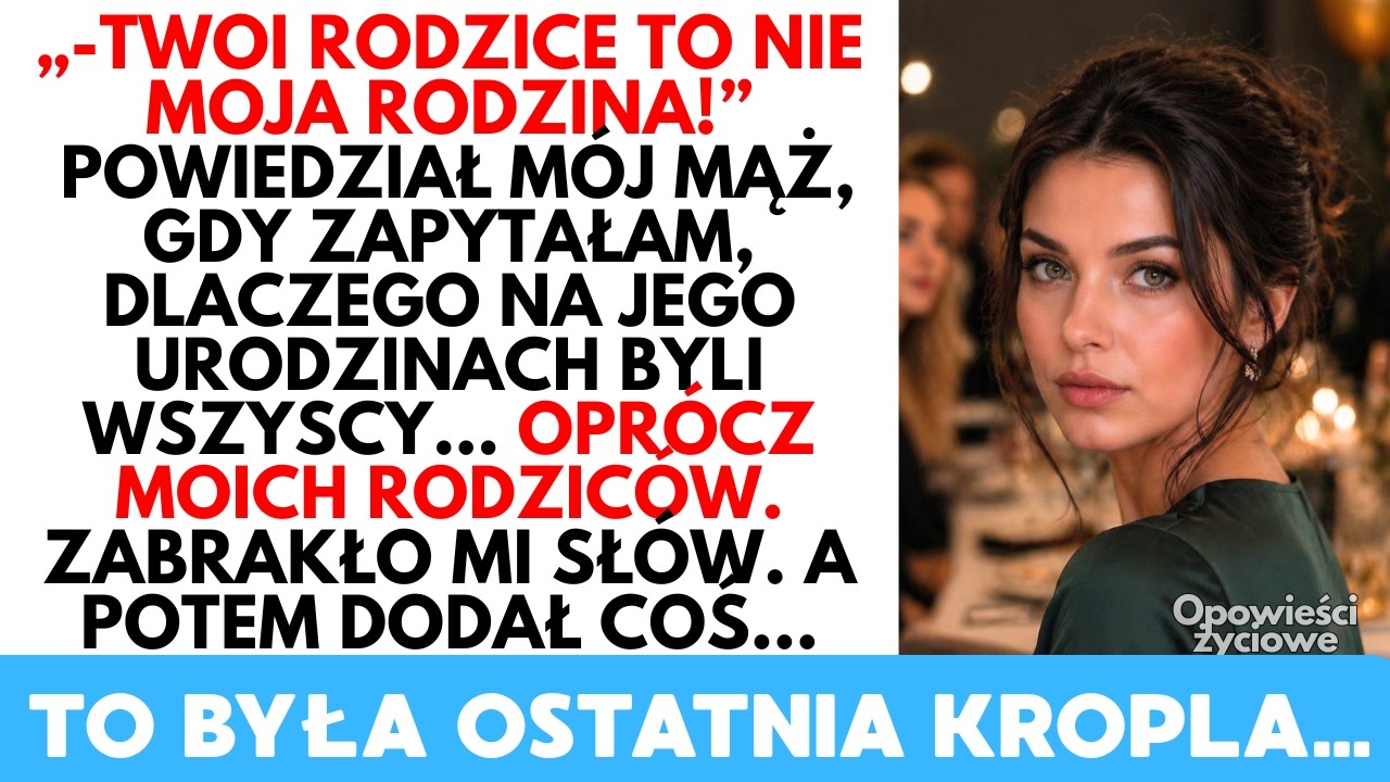 Stałam przy kuchence, przygotowując idealną kolację urodzinową dla rodziny męża. Wszystko miało być jak zawsze – jarzynowa, śledzie, sernik. Wtedy Paweł powiedział coś, co sprawiło, że świat mi...