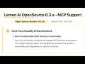 Lemon AI OpenSource 0.3.x--New Customizable MCP Service Functionality