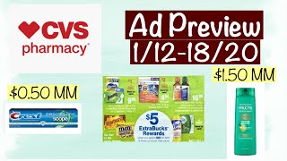 CVS Ad Preview 1/12-18/20. Tons of Instant CRTs, $0.49 makeup, MM Haircare & Crest!