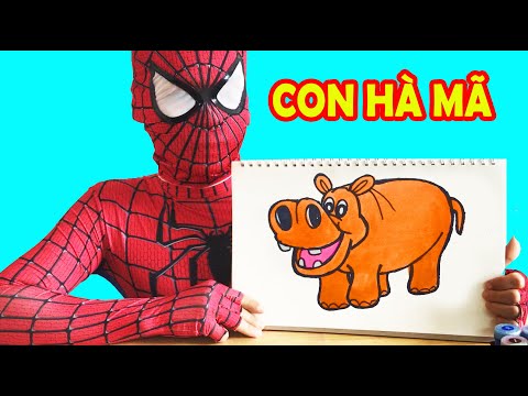 Video Vẽ Con Hà Mã - How To Draw A Hippo - youtube