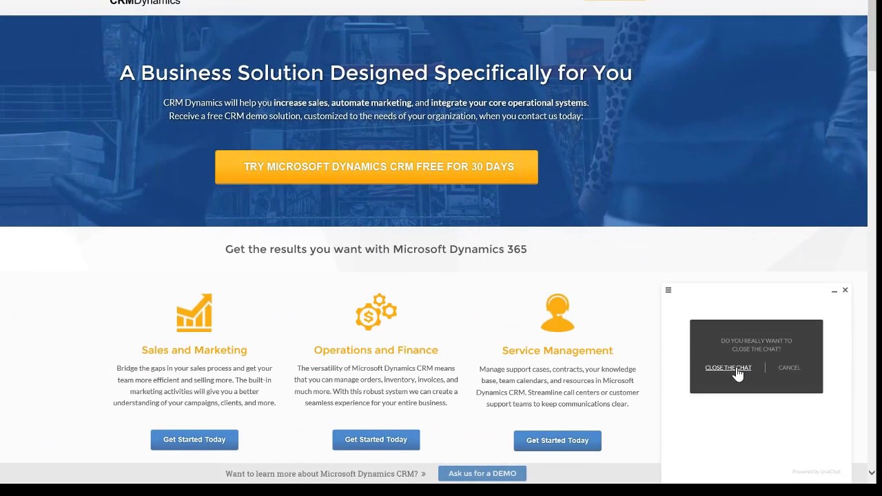 CRM Dynamics LiveChat Integration