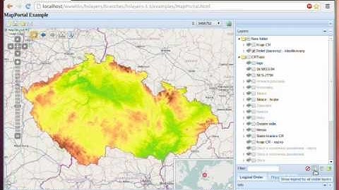 HSLayers mapping framework - layer switcher