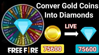 How To Convert Gold Into Diamonds In Free Fire || Spin To Win Diamond In Free Fire.. screenshot 2