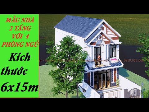 DÂN LÀNG TRẦM TRỒ MẪU NHÀ ỐNG 2 TẦNG - 4 PHÒNG NGỦ -KT 6X15m