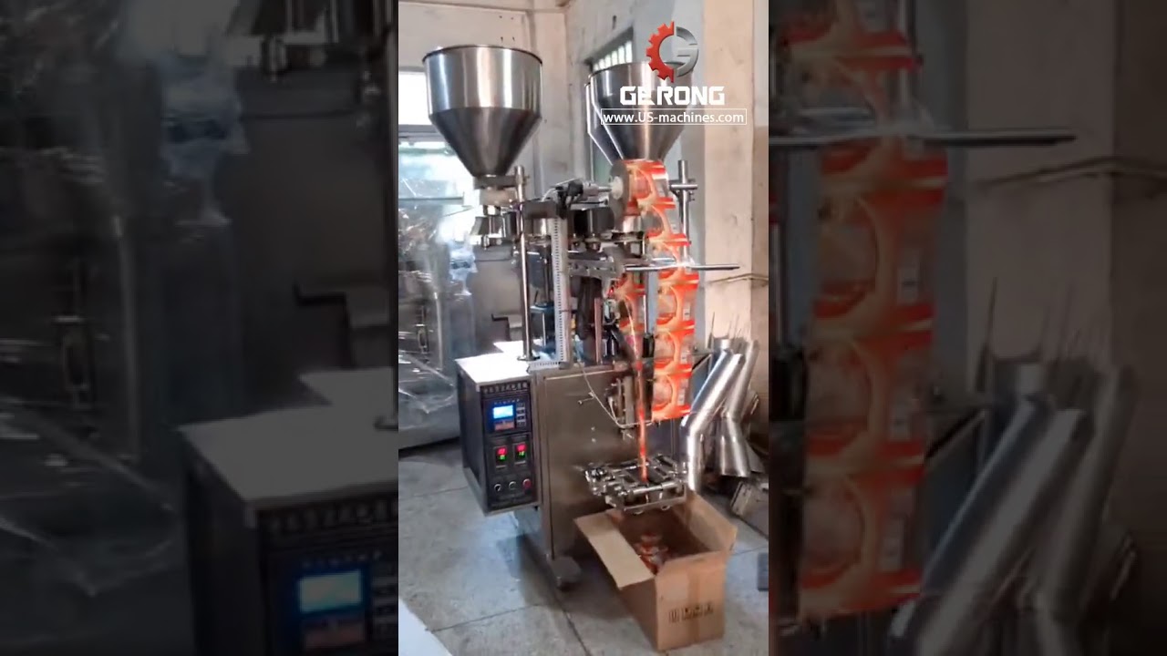 Mixed nuts granule food materials feeding automatic bag packaging machine