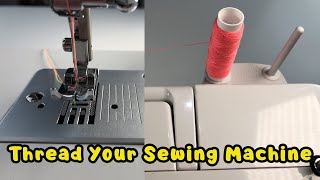 How To Thread A Sewing Machine Correctly Step By Step - Beginners Tutorial Singer Promise