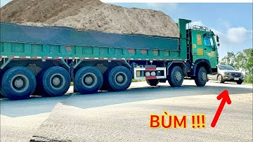 300 xe ô tô tải Howo lao dốc đê tử thần và cái kết | Super truck downhill is very dangerous