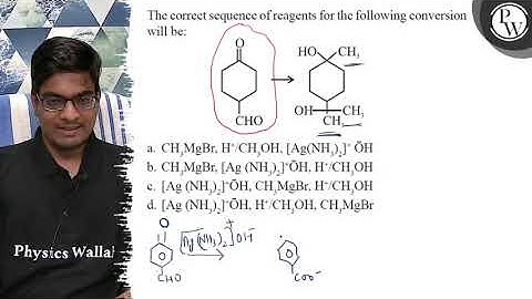 The correct sequence of reagents for the following conversion will ...