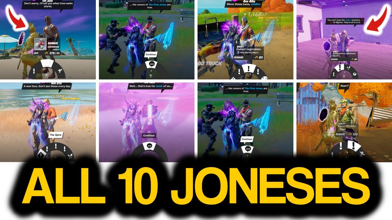 All 10 Jonesy Locations In Fortnite Where Are All The Jonesy In Fortnite Season 6 Jonesy Guide Youtube