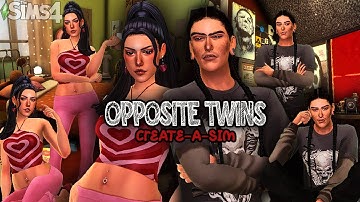 OPPOSITE TWINS | SIMS 4 CREATE-A-SIM | BIBI & DIEGO + CC LIST