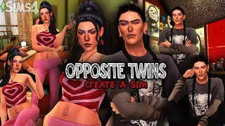 OPPOSITE TWINS | SIMS 4 CREATE-A-SIM | BIBI & DIEGO   CC LIST