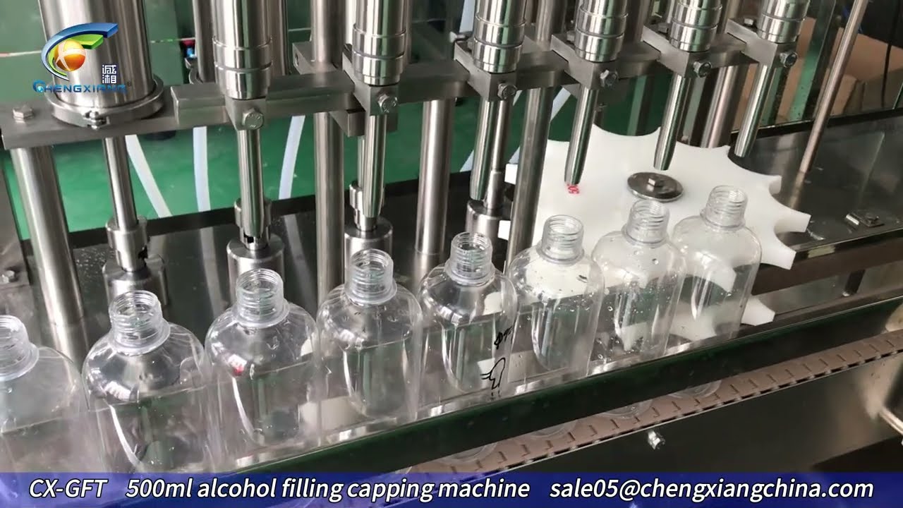 500ml alcohol filling capping machine/liquid/syrup bottle filling capping machine