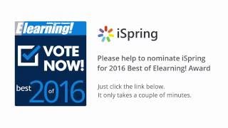 Nominate iSpring for 2016 Best of ELearning! Award