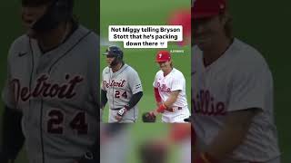 When Miguel Cabrera and Bryson Stott had this funny interaction 😂