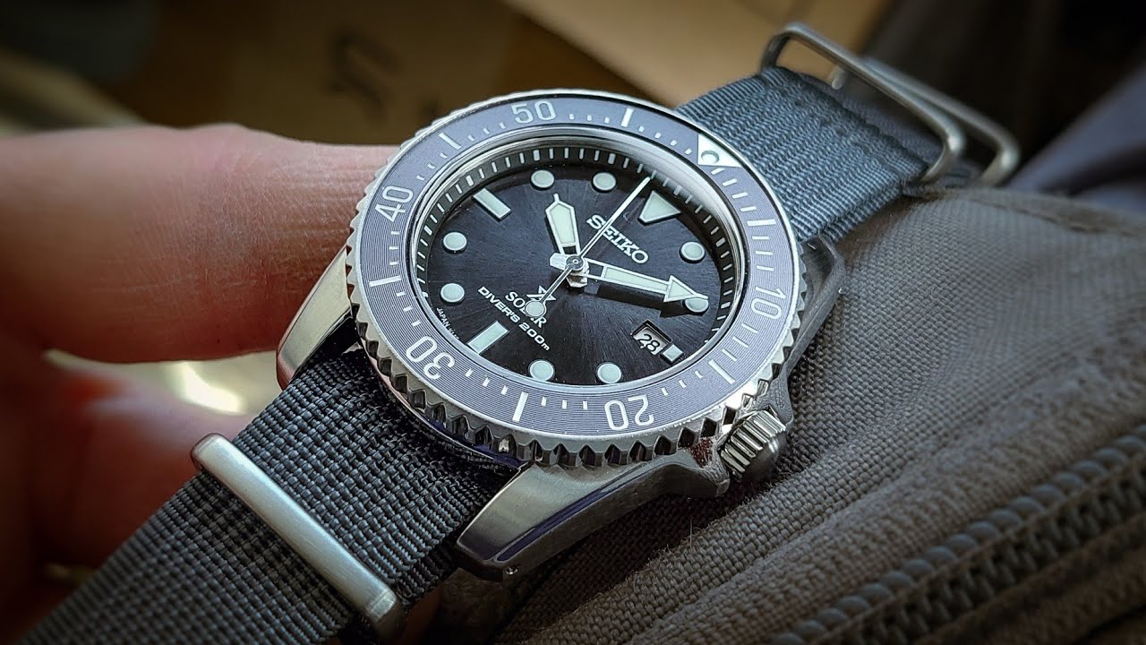 Watch U Strappin'?! Ep. 256 - Seiko Prospex SBDN069 & Cheapestnatostraps  Lead Gray Ribbed NATO Strap - YouTube