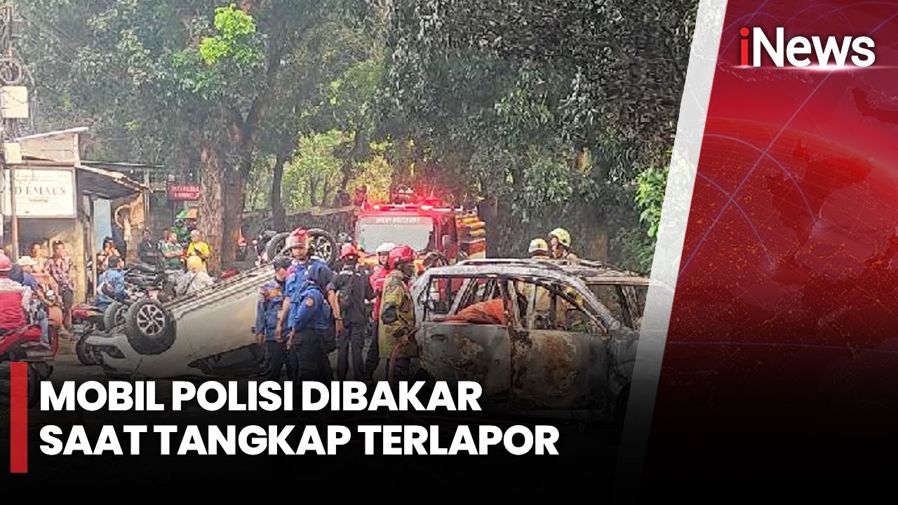 Tiga Unit Mobil Polisi Dibakar Massa di Depok | iNews Sore | 18/04