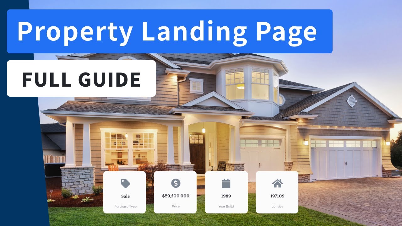 Creating Property Landing Page The best way to promote your listings
