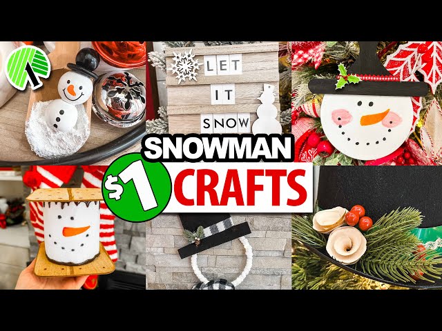 Snowman hat DIY! ☃️🎩 #artsandcrafts #christmascrafts #snowman #easycraft  #dollartreediy 