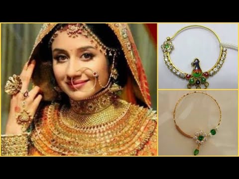 RUBY GOLD PLATED VERY FINE BRIDAL POLKI NOSE RING – Sanvi Jewels