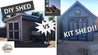 Diy Shed Build Vs Kit Shed Build - Side By Side Comparison Of 8X12 Sheds