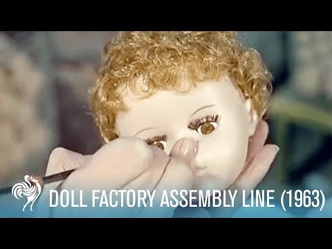 The Doll Factory’s Assembly Line (1963) | British Pathé