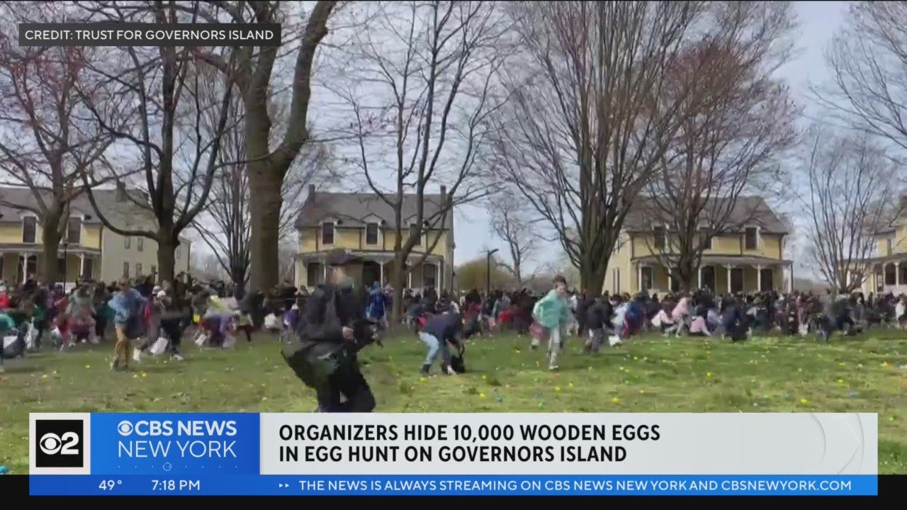 Organizers hide 10,000 eggs for Easter egg hunt on Governors Island