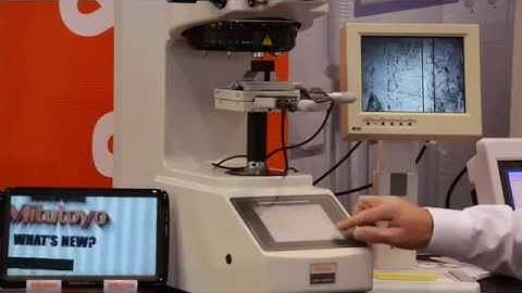 Mitutoyo America HM 200 Demo at IMTS Mitutoyo   HM 220 Type D Vickers Hardness Tester by Lesoshoppe