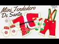 Decoración de navidad manualidades ideas - Mini Tendedero ropa de Santa