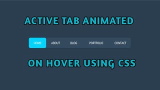 Animated Navigation Menu Bar using HTML CSS | Menu Hover Animation #menu#baranimated#navbar