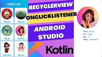 Kotlin | Recyclerview Onclicklistener | Onclicklistener | Recyclerview Onclicklistener Kotlin