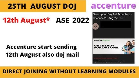 Accenture gear up for day 1 || 12th August || accenture update || accenture onboarding 2022 ||