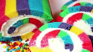 ❤ RAINBOW ❤ ROLL CAKE  *:..｡o○☆*ﾟ