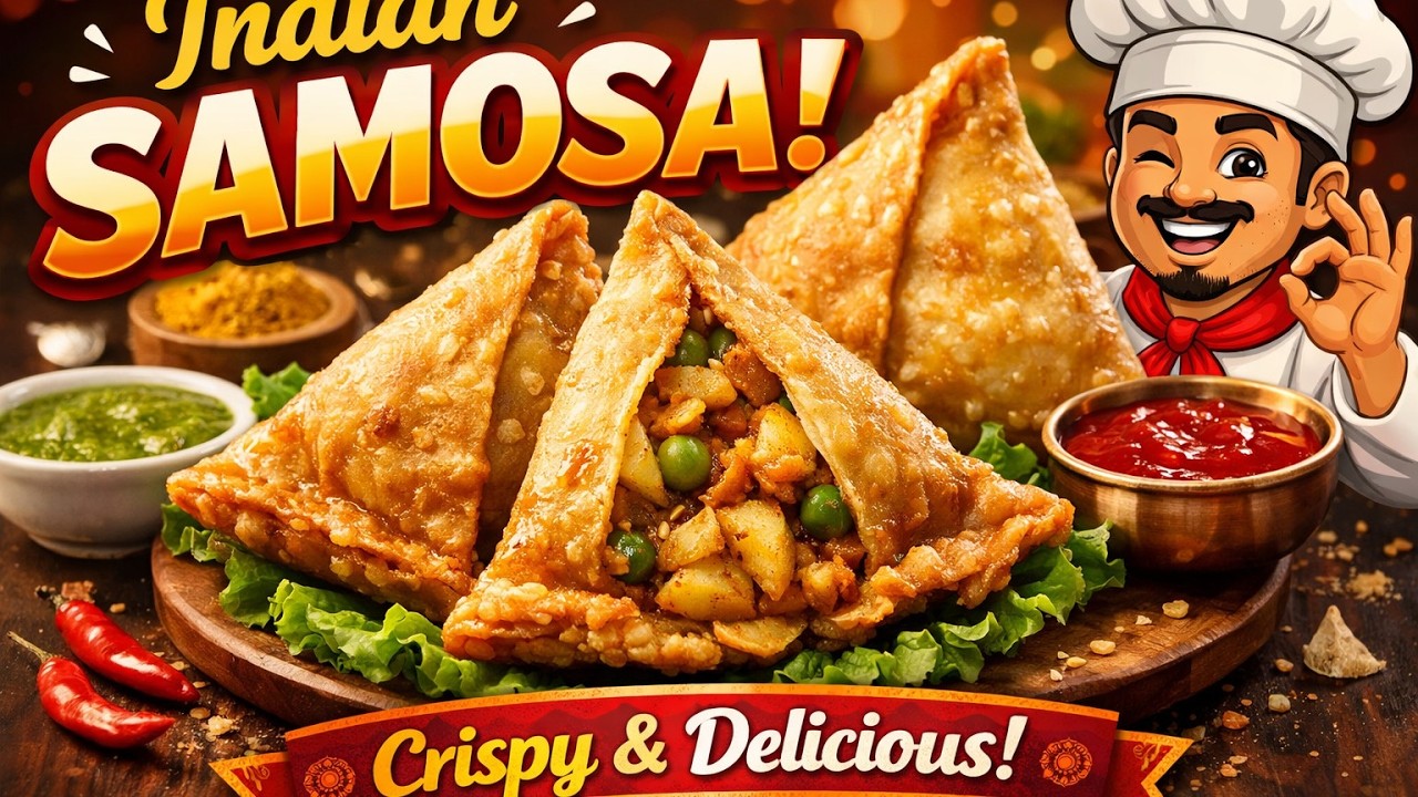 سمبوسة هندية مقرمشة على أصولها 🔥أشهر أكلة شوارع هندية فى بيتك