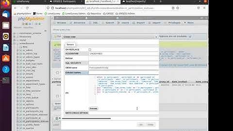 Open Source Survey System Video 3 - Reporting with SQL Views & Reportico