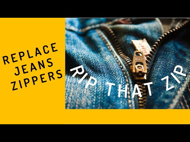 Replacing button-fly to zipper-fly on jeans! (hefty alterations