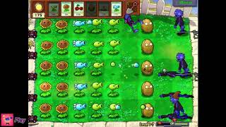 Plants Vs. Zombies Level 1-7 Snow Pea Walkthrough