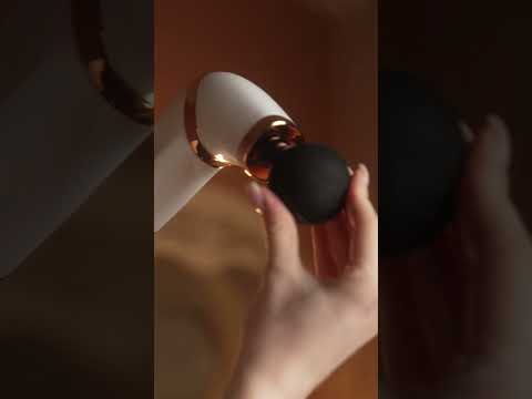 Перкусійний ручний масажер акумуляторний 17 Вт зарядка USB до 3200 об/хв чорний, портативний масажний пристрій для м'язів, видео 1