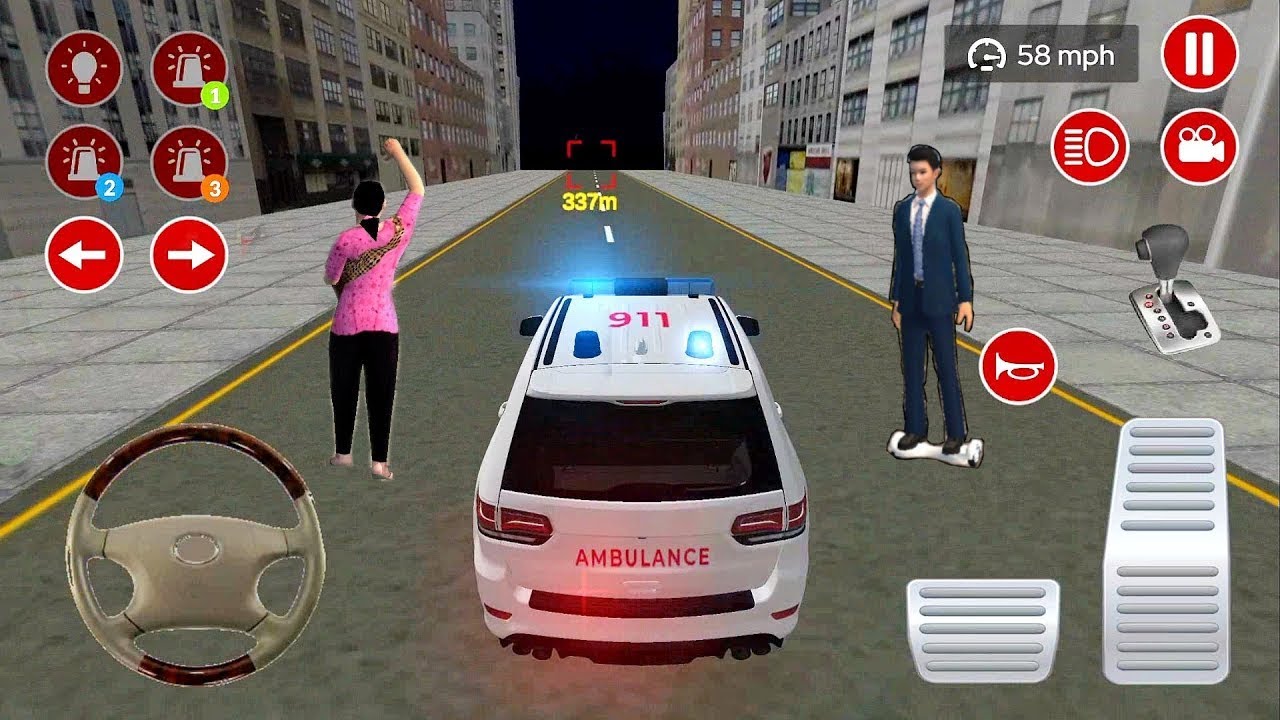 US Police Suv Car Rescue Driving - American Ambulance Emergency ...