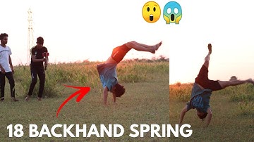Breaked my old record / 18 Backhand spring 🤩 || Flips ke nashe 😂
