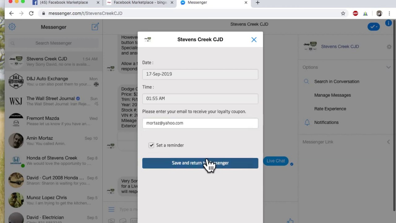 FB Marketplace integration with Ai Assistant