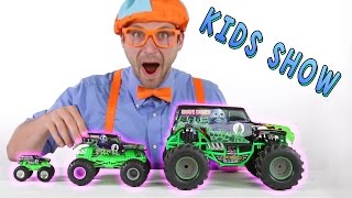 Monster Truck Toys for Kids - learn Shapes of the trucks while jumping and hiking